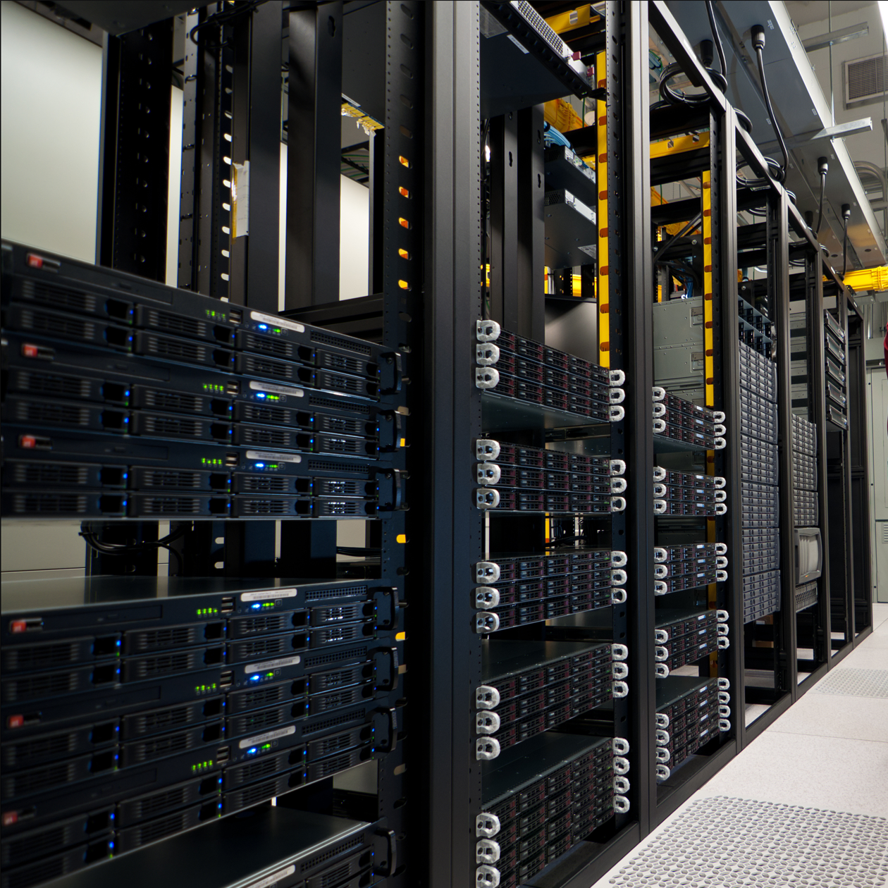 Server racks in the NWI Networks datacenter
